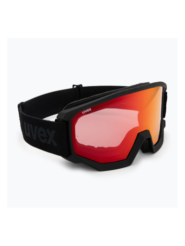 Скиорска маска UVEX Athletic V black matt/red-clear