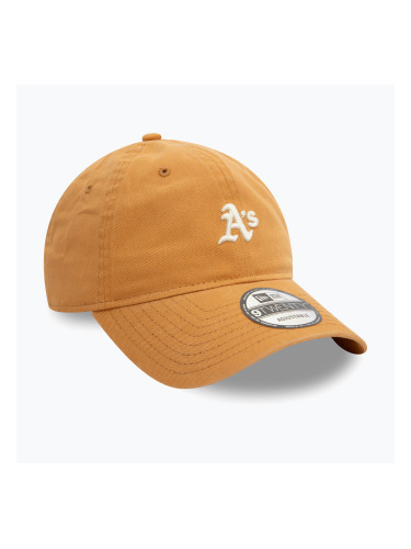 New Era Mini Washed 9Twenty Oakland Athletics тъмно бежова бейзболна шапка