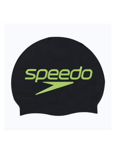 Шапка за плуване Speedo Printed Silicone black stacked logo