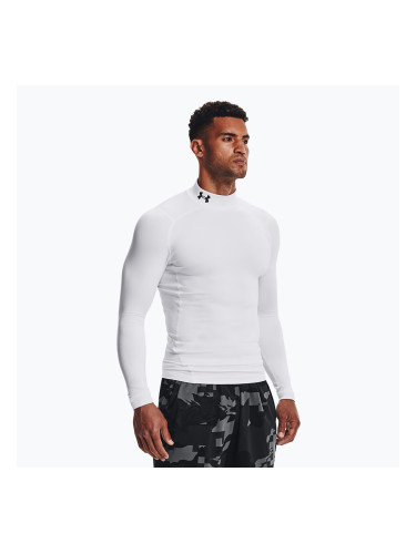 Мъжка блуза с дълъг ръкав за тренировка Under Armour Comp Mock UA Armour white/black