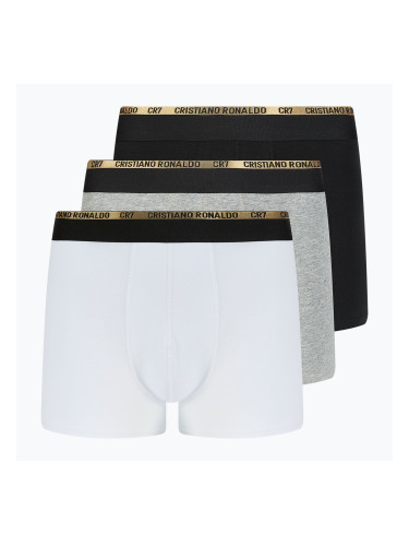 Мъжки боксерки CR7 Basic Trunk 3 чифта black/white/grey