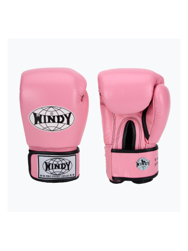 WINDY Класически червени боксови ръкавици от естествена кожа