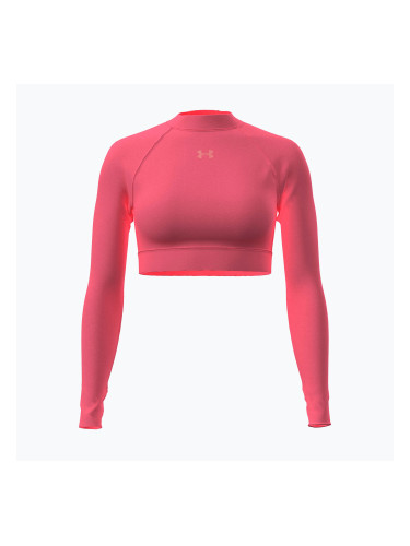Дамска блуза с дълъг ръкав за тренировка Under Armour HeatGear Crop Mock bittersweet pink/posh pink
