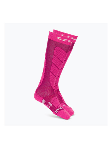 Детски скиорски чорапи UYN Junior Ski pink