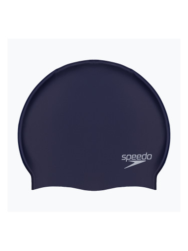 Speedo Обикновена плоска силиконова шапка за плуване тъмносиня 68-70991