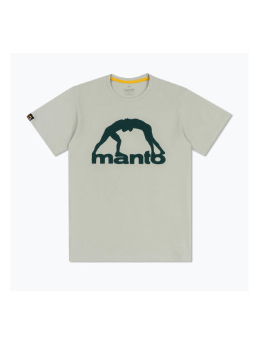 Мъжка тениска MANTO Vibe 25 light gray/dark green