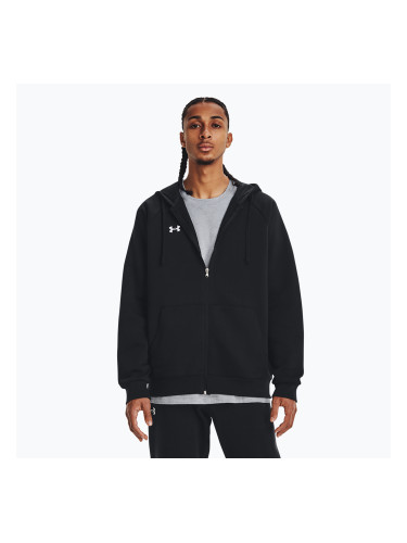 Мъжки суитшърт Under Armour Rival Fleece FZ черен/бял