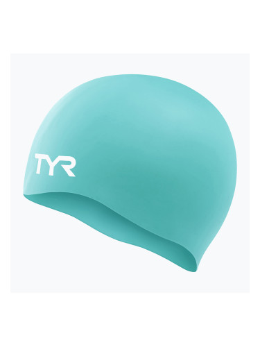 Шапка за плуване TYR Wrinkle Free Silicone turquoise