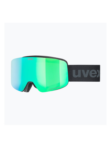 Детски предпазни ски очила UVEX Pwdr FM black matt/mirror green yellow clear
