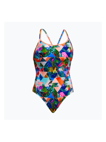 Дамски цял бански костюм Funkita Diamond Back One Piece palm prism