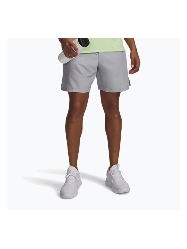 Мъжки шорти за тренировка Under Armour Woven Wordmark mod grey/lumos lime