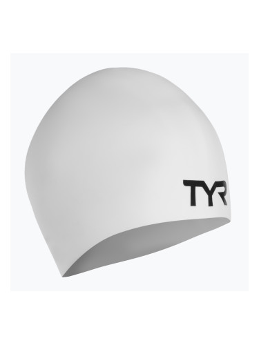 Шапка за плуване TYR Wrinkle-Free бяла LCSL_100