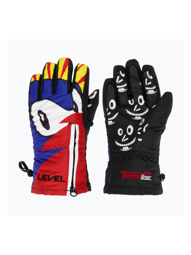 Детски скиорски ръкавици Level Lucky yellow/blue