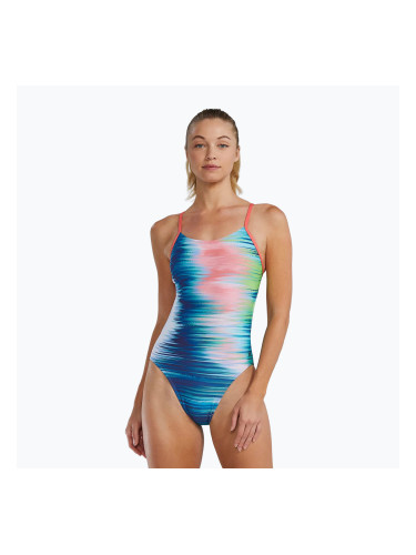 Дамски цял бански костюм TYR Durafast Elite Bravura Cutoutfit white/multi