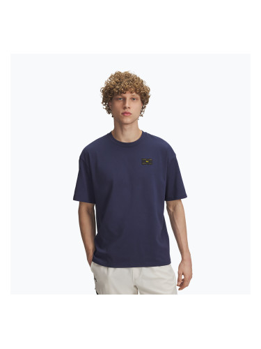 Мъжка тениска Under Armour Woven Label Heavyweight washed navy/black