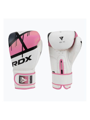 Дамски боксови ръкавици RDX BGR-F7 в бяло и розово BGR-F7P