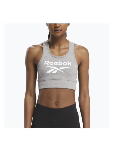Сутиен за тренировки за жени Reebok Identity Big Logo medium grey heather/white