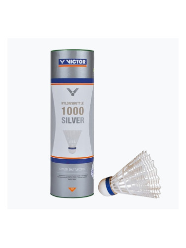 Совалки за бадминтон VICTOR Nylonshuttle 1000 бавни бели