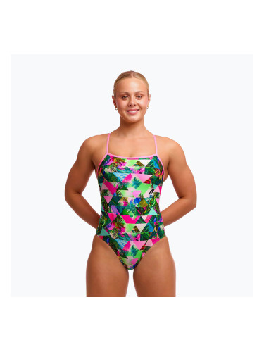 Дамски цял бански костюм Funkita Single Strap One Piece sub lime