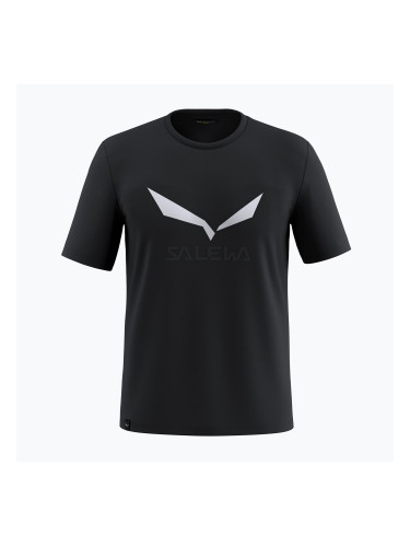 Мъжка тениска за трекинг Salewa Solidlogo Dry black out
