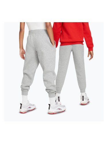 Детски панталони Nike Sportswear Club Fleece dark grey heather/base grey/white