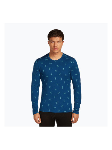 Мъжка термоактивна блуза icebreaker Merino 200 Oasis Crewe Snow Day atlantis/topaz/aop