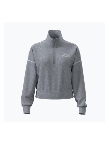 Дамски суитшърт Under Armour Rival Fleece Script HZ mod grey light heather/white
