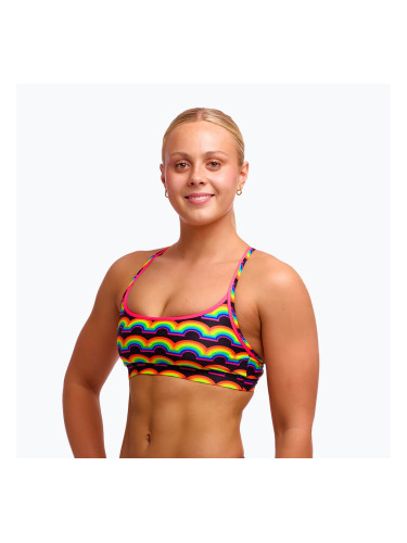 Горнище на бански костюм Funkita Sports Top rainbowie