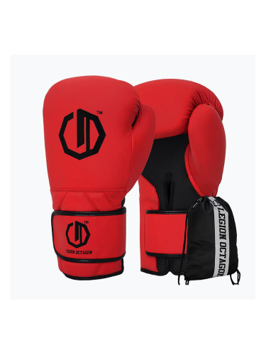 Боксови ръкавици Octagon Legion Enforcer + чувал dark red