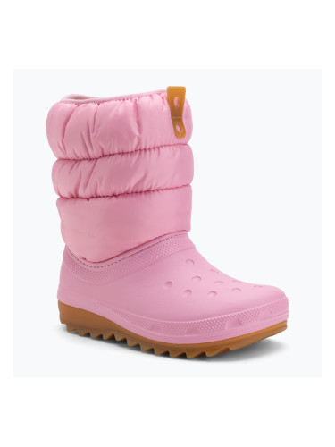 Детски ботуши за сняг Crocs Classic Neo Puff pink tweed/gum