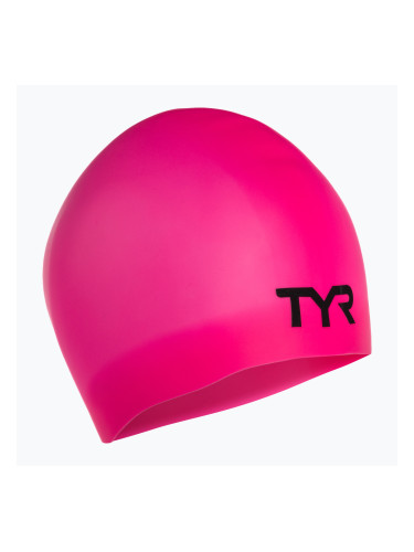 Розова шапка за плуване TYR Wrinkle-Free LCSL_693