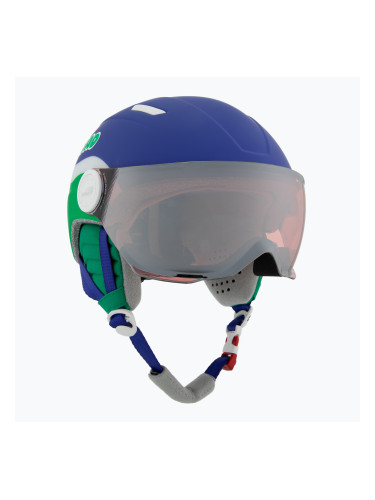 Детска ски каска HEAD Mojo Visor Jr. blue/green/silver red