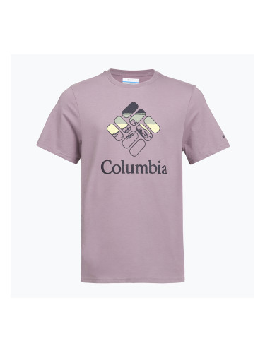 Мъжка тениска Columbia CSC Seasonal Graphic shale purple/heavenly stacked gem