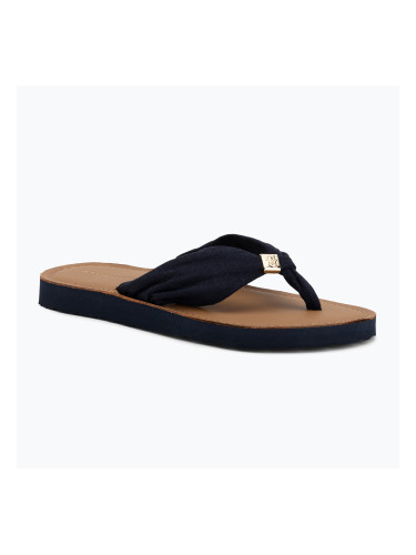 Дамски джапанки Tommy Hilfiger Footbed Summer Sandal Leather space blue