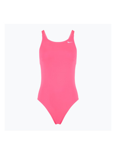 Дамски бански костюм от една част Nike Hydrastrong Solid Fastback hyper pink