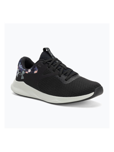 Under Armour Charged Aurora 2+ дамски обувки за тренировка черно/хидрозелено/металическо топло сребро