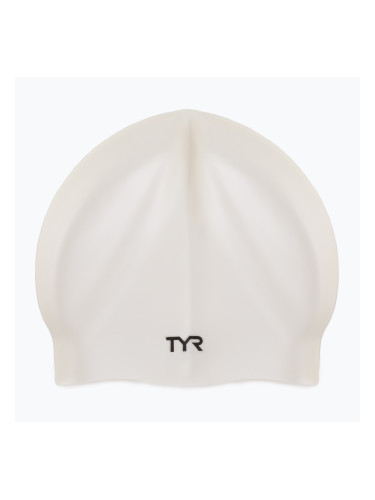 TYR Силиконова шапка за плуване без намачкване бяла LCS