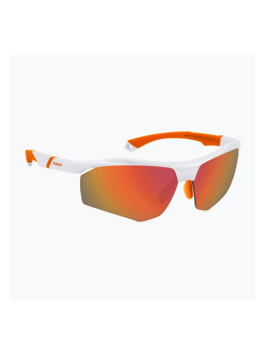 Мъжки слънчеви очила Polaroid PLD 7055/S бяло/червено с многослойна поляризация и висок контраст