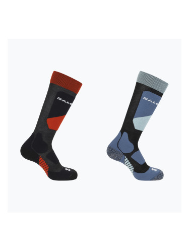 Детски скиорски чорапи Salomon S/Access Jr 2 black/ magnet