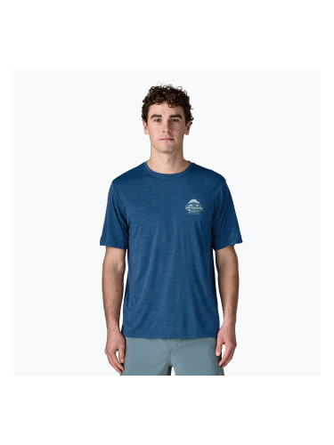 Мъжка тениска Patagonia Capilene Cool Daily - Great Waves clement blue/light clement blue x-dye