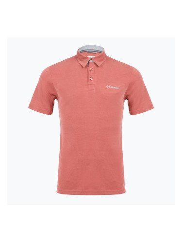 Мъжка тениска Columbia Nelson Point Polo washed red