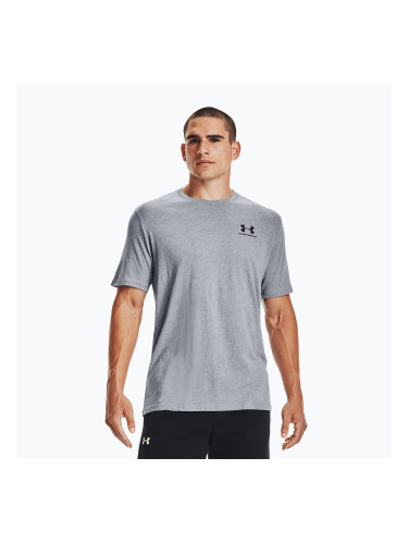 Мъжка тренировъчна тениска Under Armour Sportstyle Left Chest SS steel light heather/black