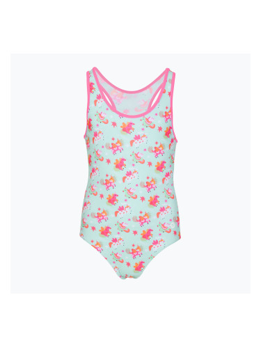 Детски цял бански костюм RAS Unicorn Classic Back aqua