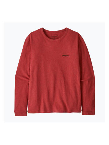 Дамска блуза с дълъг ръкав Patagonia P-6 Logo Responsibili-Tee potters red