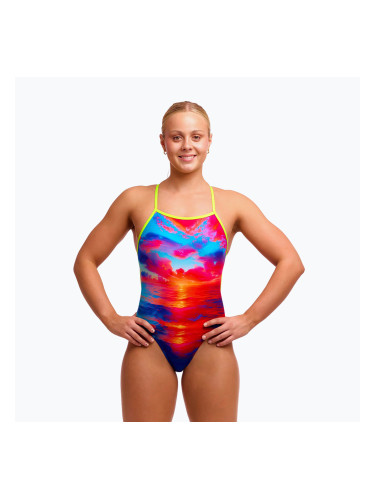 Дамски цял бански костюм Funkita Tie Me Tight One Piece sunset delight