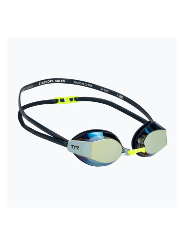 Очила за плуване TYR Blackops 140 Ev Racing Mirrored gold/navy/yellow