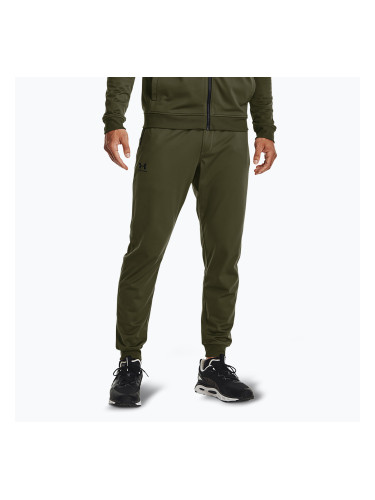 Мъжки панталони Under Armour Sportstyle Tricot Jogger marine от зелен / черен