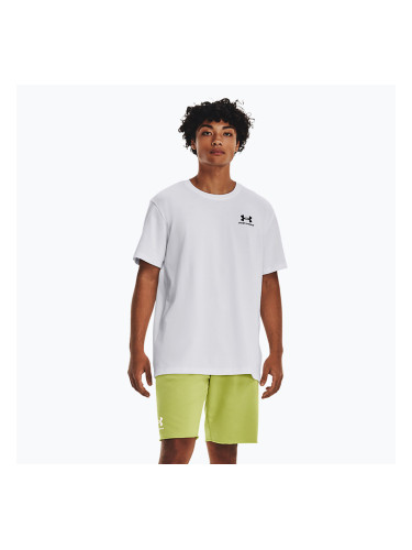 Мъжка тениска Under Armour Logo Emb Heavyweight white/black
