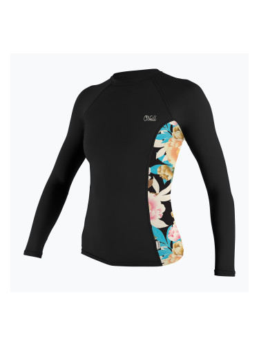 Дамско плуване с дълъг ръкав O'Neill Side Print Rash Guard black/mikah floral