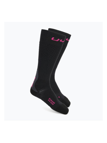 Дамски скиорски чорапи UYN Ski One Alpine Merino black/pink